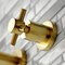 Kingston Brass KS8127DX Concord 2-Handle Wall Mount Bathroom Faucet, Brushed Brass KS8127DX - alternate 4